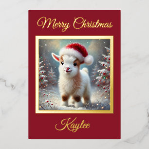 Baby Goat First Christmas