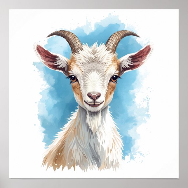 Baby Goat Smiling Poster (Front)
