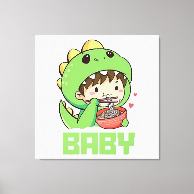 baby godzilla canvas print (Front)
