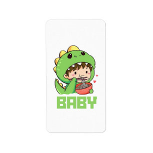baby godzilla label