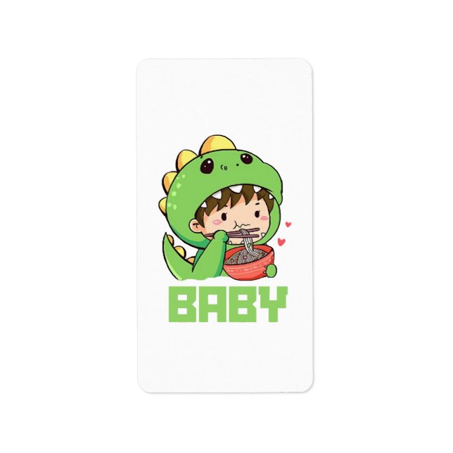 baby godzilla label (Front)