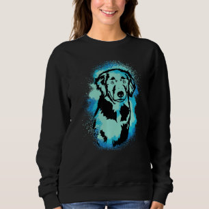 Baby Golden Retriever Paint Blue Design Dog Mom Da Sweatshirt