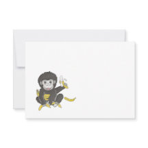 Baby Gorilla Any Occasion Flat Note Card