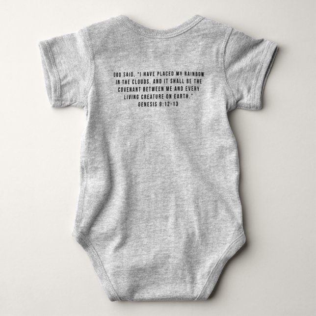 Baby Grey Snap Tee God's Promise (Back)
