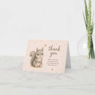 Baby Grey Squirrel Baby Shower Thank You Card