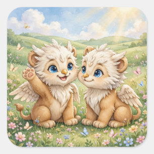Baby Griffin Wildflower Meadow Sticker