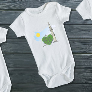 Baby grow: Love Heart Masjid an-Nabawi Baby Bodysuit