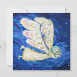 Baby Guardian Angel Art Custom Invitation