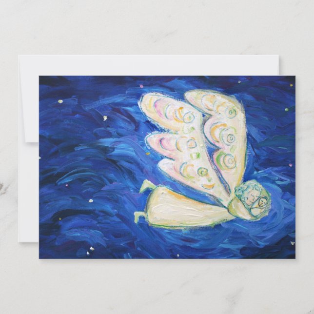 Baby Guardian Angel Art Custom Invitations (Front)