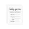 Baby Guesses Baby Prediction Baby Shower game card
