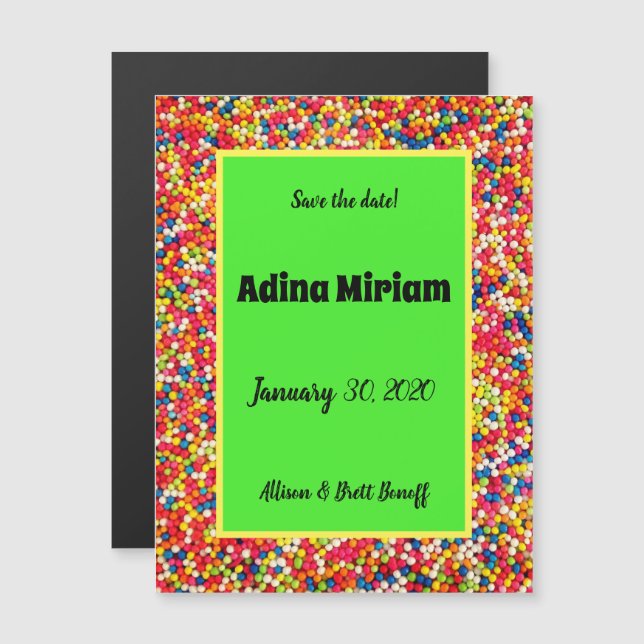 Baby Gumballs Save the Date Magnet (Front/Back)