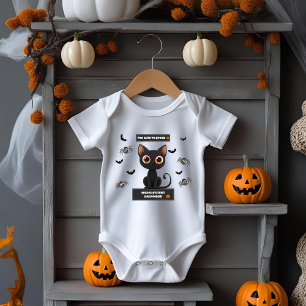 Baby Halloween Bodysuit – Cute Black Cat Custom