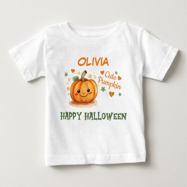 Baby Halloween Cute Pumpkin  Baby T-Shirt (Front)