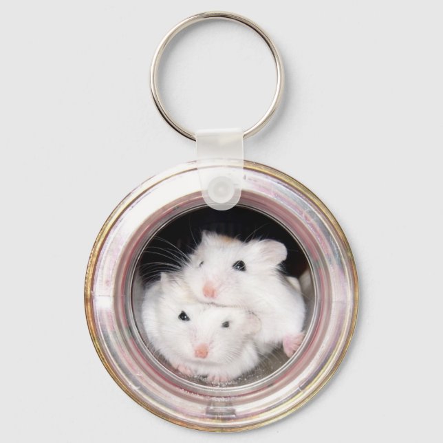 Baby hamsters: Piled Up! Key Ring (Front)