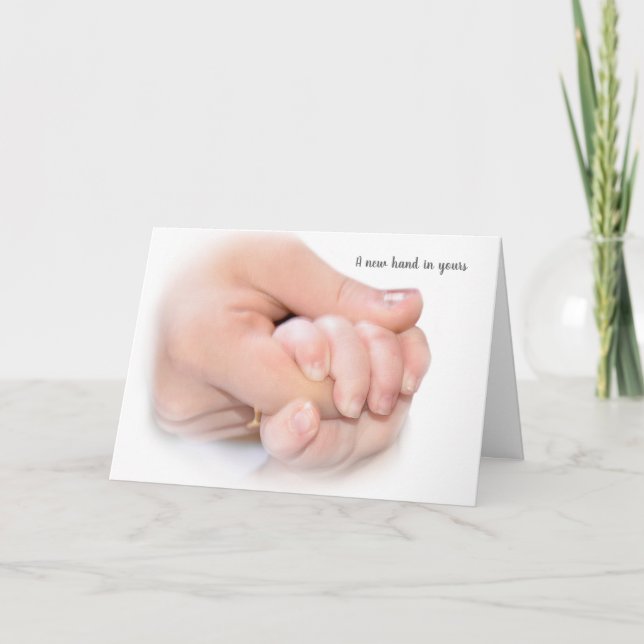 Baby Hand on White Card (Front)