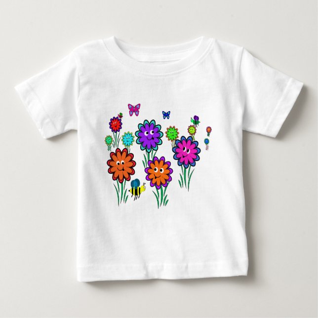 Baby Happy Flowers T-Shirt (Front)