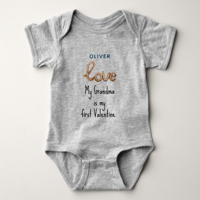 Baby Happy Valentines Newborn-Toddler Bodysuit (Front)