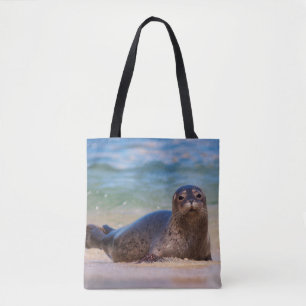Baby Harbour Seal in Water Tote Bag