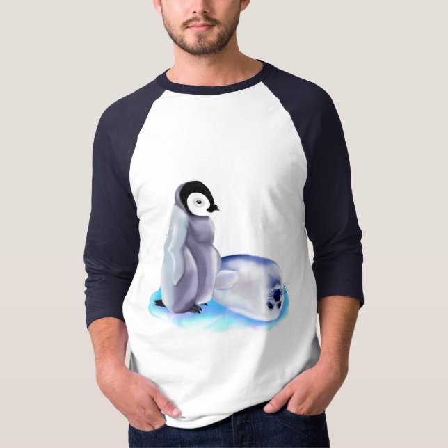 *Baby Harp Seal and Baby Penquin T-Shirt (Front)
