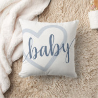 Baby Heart | Dusty Slate Blue Flourish Script