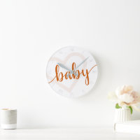 Baby Heart | Fall Burnt Orange Flourish Script