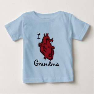 Baby heart Grandma crawler T-Shirt