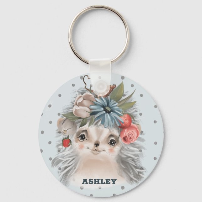 Baby Hedgehog  Keychain (Front)