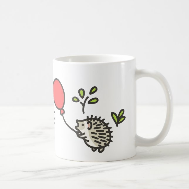 Baby Hedgehog's Red Balloon Coffee Mug (Right)