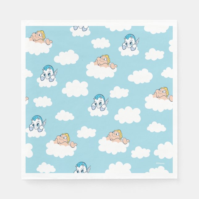 Baby Hercules and Pegasus Cloud Pattern Napkins (Front)