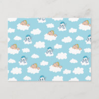 Baby Hercules and Pegasus Cloud Pattern Postcard