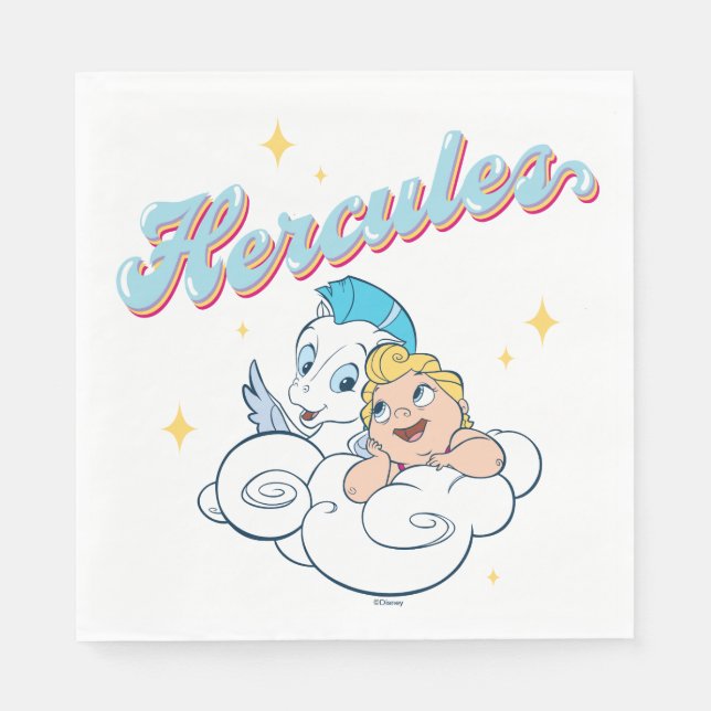 Baby Hercules and Pegasus on a Cloud Napkins (Front)