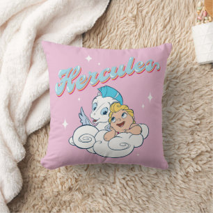Baby Hercules and Pegasus on a Cloud Throw Pillow
