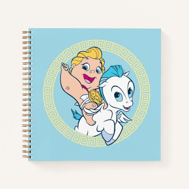 Baby Hercules Riding Pegasus Notebook (Front)