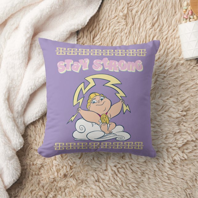 Baby Hercules - Stay Strong Throw Pillow (Blanket)