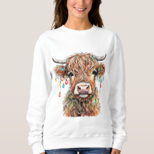 Baby Highland Cow Christmas Sweatshirt