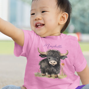 Baby Highland Cow Girl T-Shirt