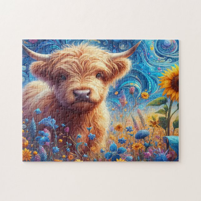 Baby Highland Cow Jigsaw Puzzle (Horizontal)