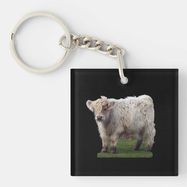 Baby Highland "Moo" Cow  Key Ring (Front)