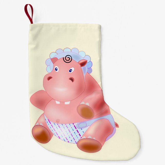 Baby Hippo Christmas Stocking (Front)