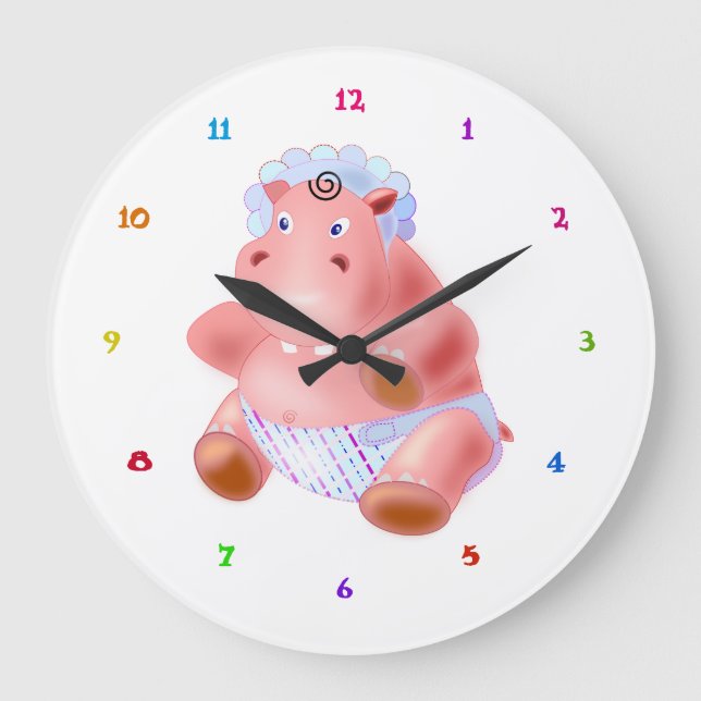 Baby Hippo Clock (Front)