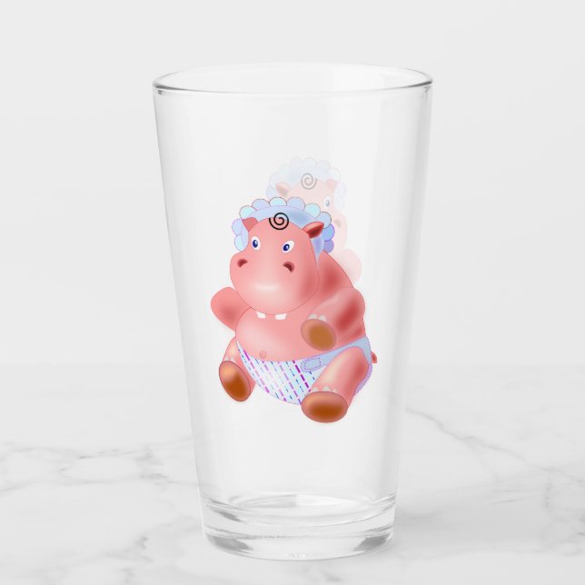 Baby Hippo Glass (Front)