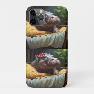 Baby Hippo Zena In A Big Basket, Case-Mate iPhone Case