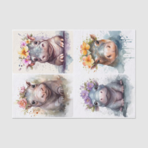 Baby Hippos Tissue Paper