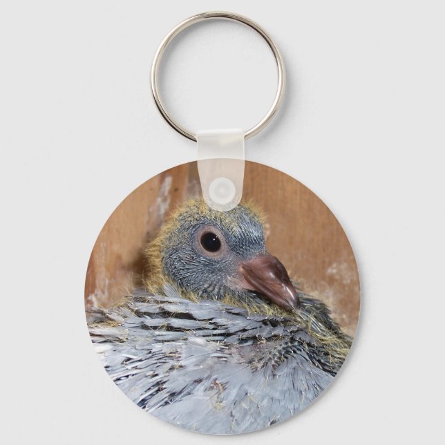 Baby Homing Pigeon Keychain (Front)