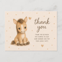 Baby Horse Foal Baby Shower Thank You