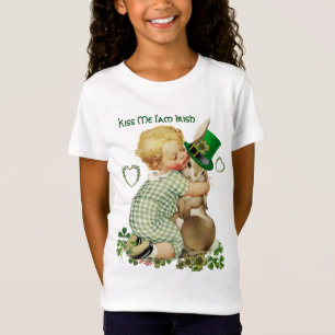 BABY HUGGING RABBIT LEPRECHAUN HAT,St. Patrick Day T-Shirt