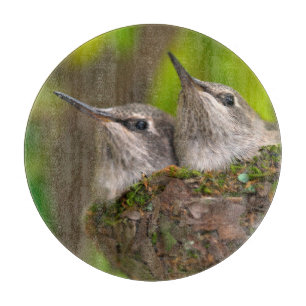 Baby hummingbirds cutting board