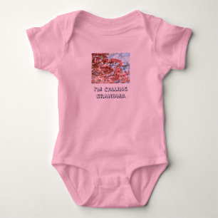 Baby humour I'm Calling Grandma Floral Bodysuit