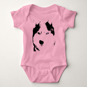 Baby Husky Creeper Toddler Dog Tee Organic Shirts