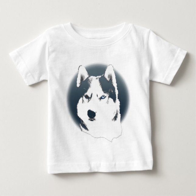 Baby Husky Dress Siberian Husky Puppy Baby Dress T-Shirt (Front)